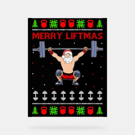 Kerstmis, lelijke kerstvakantie acryl bord (Voorkant)