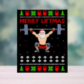 Kerstmis, lelijke kerstvakantie acryl bord (Neutraal)