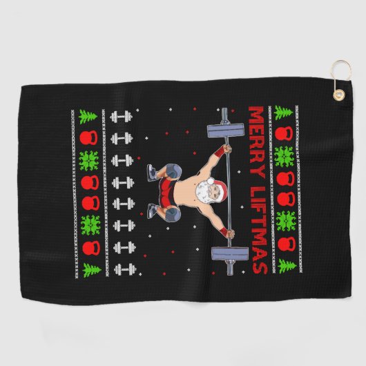 Kerstmis, lelijke kerstvakantie golfhanddoek (Horizontaal)