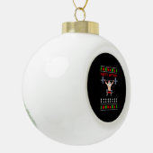 Kerstmis, lelijke kerstvakantie keramische bal ornament (Links)