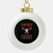 Kerstmis, lelijke kerstvakantie keramische bal ornament (Voorkant)