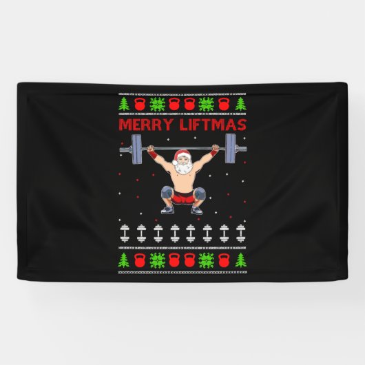 Kerstmis, lelijke kerstvakantie spandoek (Horizontaal)
