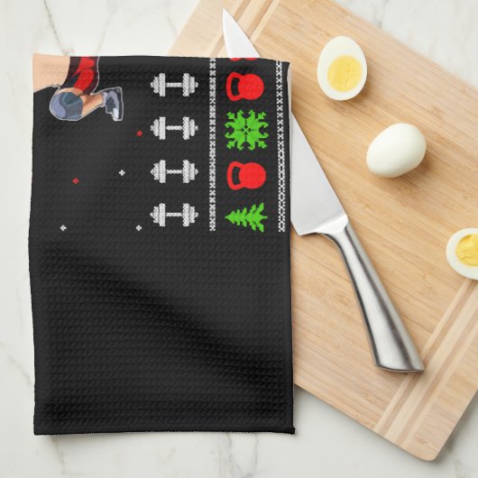 Kerstmis, lelijke kerstvakantie theedoek (Quarter Fold)