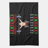 Kerstmis, lelijke kerstvakantie theedoek (Verticaal)