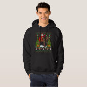Kerstmis Lelijke Santa Riding Rhodesian Ridgeback Hoodie (Voorkant volledig)