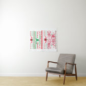 Kerstmis "Lelijke trui" ontwerp Wandkleed (In Situ (horizontaal))