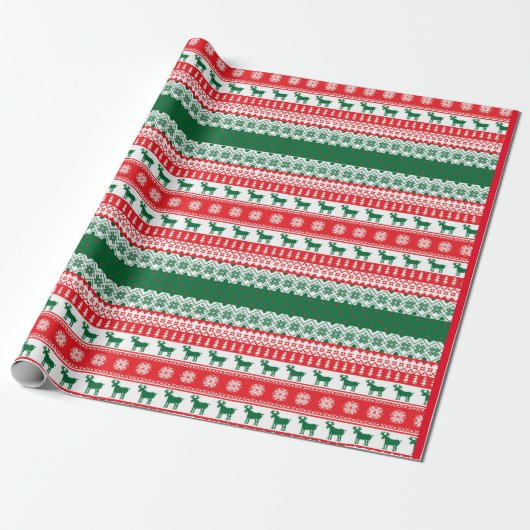 Kerstmis - Lelijke trui - Tacky - Jumper - Cadeaupapier (Uitgerold)