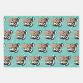 Kerstmis Leonberger en Bernese Mountain Dog Inpakpapier Vel (Voorkant 3)