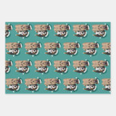 Kerstmis Leonberger en Bernese Mountain Dog Inpakpapier Vel (Voorkant 2)