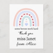 Kerstmis Leraar Bedankt gepersonaliseerd Helden Ca Briefkaart (Voorkant)