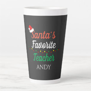 Kerstmis Leraar Bedankt Xmas Waarderingscadeau Latte Mok