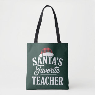 Kerstmis leraar favoriet van Sinterklaas geeft les Tote Bag