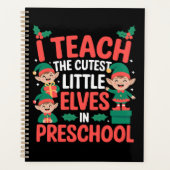 Kerstmis Leraar Ik Leer Cute Dwergen Preschool Planner (Voorkant)