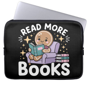 Kerstmis Leraar Lees Meer Boeken Grappig  Laptop Sleeve