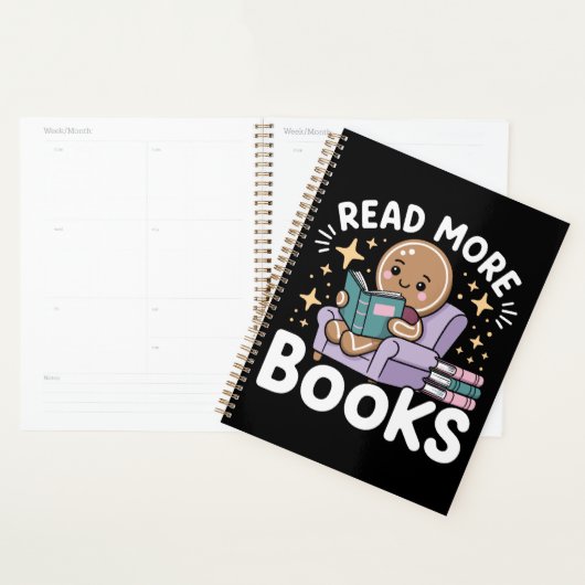 Kerstmis Leraar Lees Meer Boeken Grappig Planner (Display)
