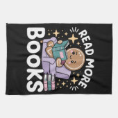 Kerstmis Leraar Lees Meer Boeken Grappig Theedoek (Horizontaal)