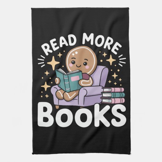 Kerstmis Leraar Lees Meer Boeken Grappig Theedoek (Verticaal)