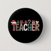 Kerstmis Leraar Leven Leren Liefde Inspirerend Ronde Button 5,7 Cm (Voorkant)