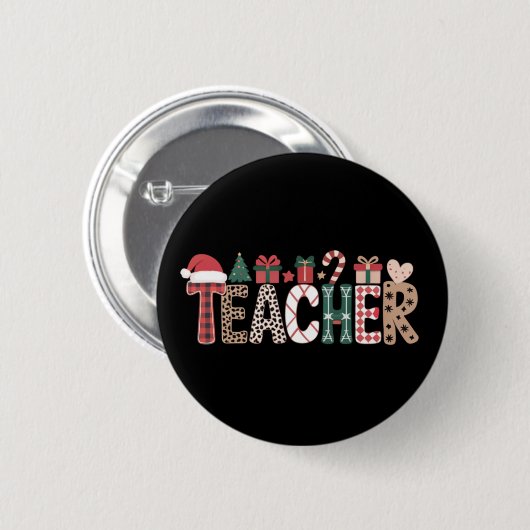 Kerstmis Leraar Leven Leren Liefde Inspirerend Ronde Button 5,7 Cm (Voorkant /achterkant)