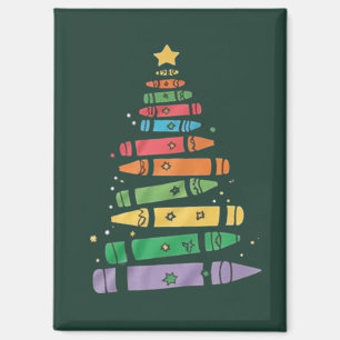Kerstmis Leraar Potlood Boom Cute Xmas Lichtjes  Magneet