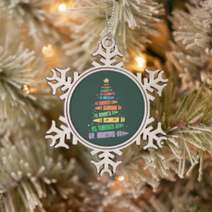 Kerstmis Leraar Potlood Boom Knuffel Kerst Lichtje Tin Sneeuwvlok Ornament