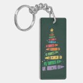 Kerstmis Leraar Potlood Boom Mooie Kerstlichten Sleutelhanger (Voorkant Links)