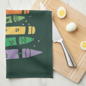 Kerstmis Leraar Potlood Boom Mooie Kerstlichten Theedoek (Quarter Fold)