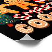Kerstmis Leraar Schattige Peperkoek Koekjes Grappi Poster (Hoek)
