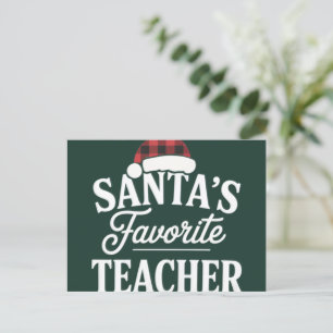 Kerstmis leraar van Sint favoriete leerlingen lesg Feestdagenkaart
