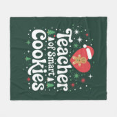 Kerstmis Leraar Van Slimme Koekjes Fleece Deken (Voorkant (Horizontaal))