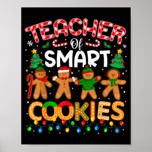 Kerstmis Leraar Van Slimme Koekjes Grappig Schatti Poster
