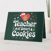 Kerstmis Leraar Van Slimme Koekjes  Kaart (Voorkant)