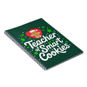 Kerstmis Leraar Van Slimme Koekjes Leraar Leven  Notitieboek