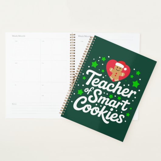 Kerstmis Leraar Van Slimme Koekjes Leraar Leven Planner (Display)