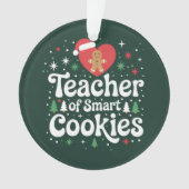 Kerstmis Leraar Van Slimme Koekjes  Ornament (voorkant)