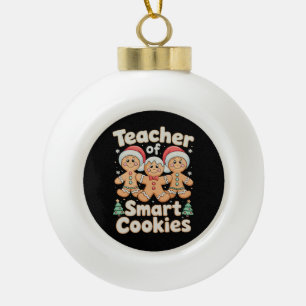 Kerstmis Leraar Van Slimme Koekjes Peperkoek Keramische Bal Ornament