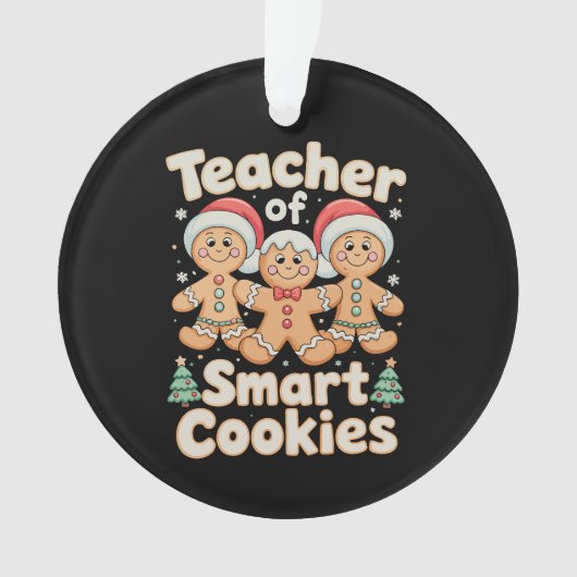 Kerstmis Leraar Van Slimme Koekjes Peperkoek Ornament (voorkant)