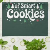 Kerstmis Leraar Van Slimme Koekjes Theedoek (Gevouwen)