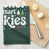 Kerstmis Leraar Van Slimme Koekjes Theedoek (Quarter Fold)