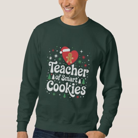 Kerstmis Leraar Van Slimme Koekjes Trui (Voorkant)