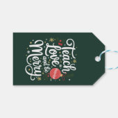 Kerstmis Leren Liefde & Wees Vrolijk Grappig Gesch Cadeaulabel (Voorkant (Horizontaal))