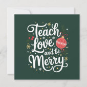 Kerstmis Leren Liefde & Wees Vrolijk Grappig Gesch Kaart (Voorkant)