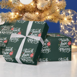Kerstmis Leren Liefde & Wees Vrolijk Grappig Onder Cadeaupapier