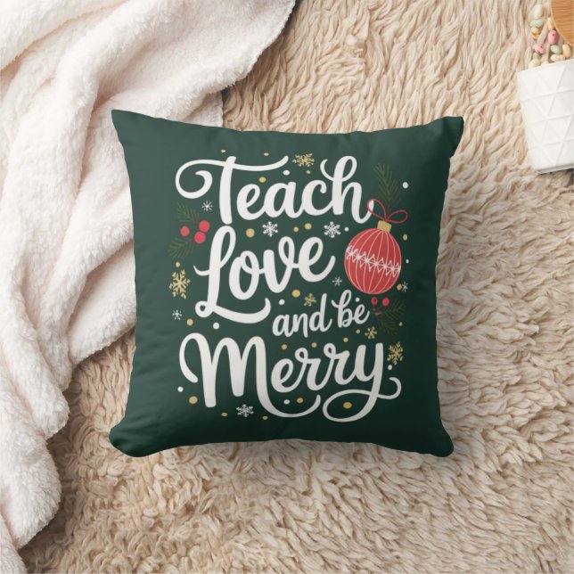Kerstmis Leren Liefde & Wees Vrolijk Grappig Onder Kussen (Deken)