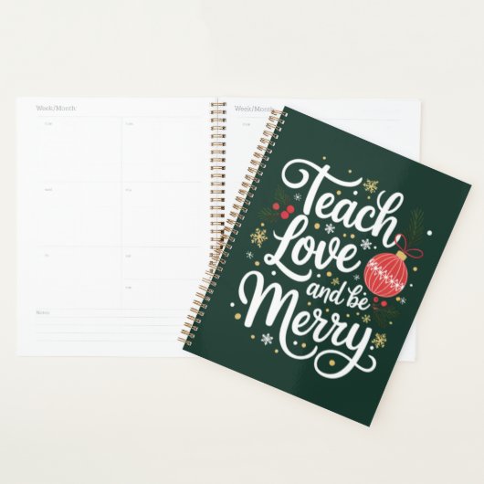 Kerstmis Leren Liefde & Wees Vrolijk Grappig Onder Planner (Display)
