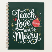 Kerstmis Leren Liefde & Wees Vrolijk Grappig Onder Planner (Voorkant)