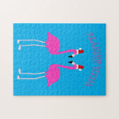 Kerstmis Lesbische Flamingo's Flamingo Belles Legpuzzel (Horizontaal)