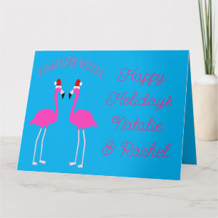 Kerstmis Lesbische Flamingo's Flamingo Belles Op M Kaart