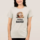 Kerstmis Letter G van Gemberkoekje Tri-Blend Shirt (Voorkant)