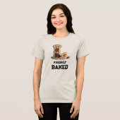 Kerstmis Letter L van Gemberkoek Tri-Blend Shirt (Voorkant volledig)